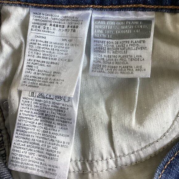 Boyfriend Style Sz 36 x 25-1/2 Denim Blue Jeans 95M - Picture 11 of 13